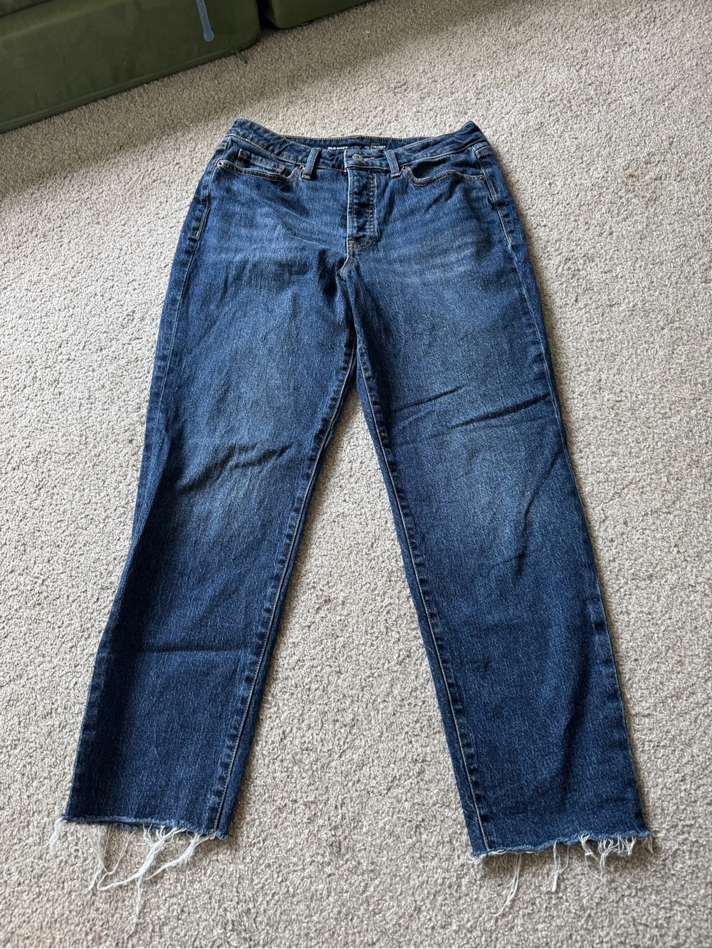Old Navy Dark Blue Straight-Leg Women's Jeans